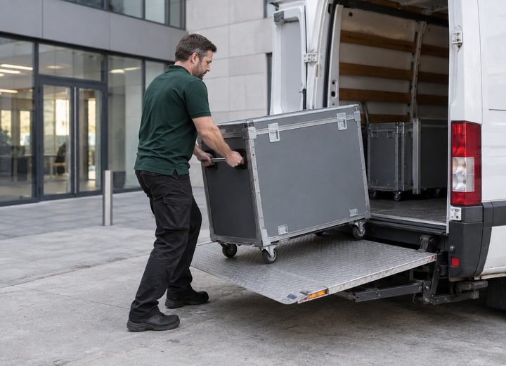 Medewerker registreert apparatuur