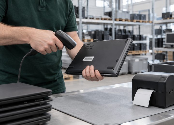 Serienummer wordt gescand