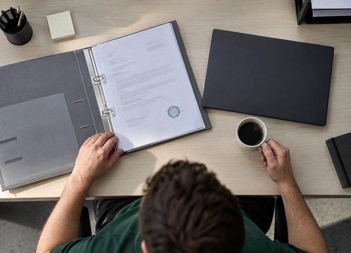 Dossier met certificaten